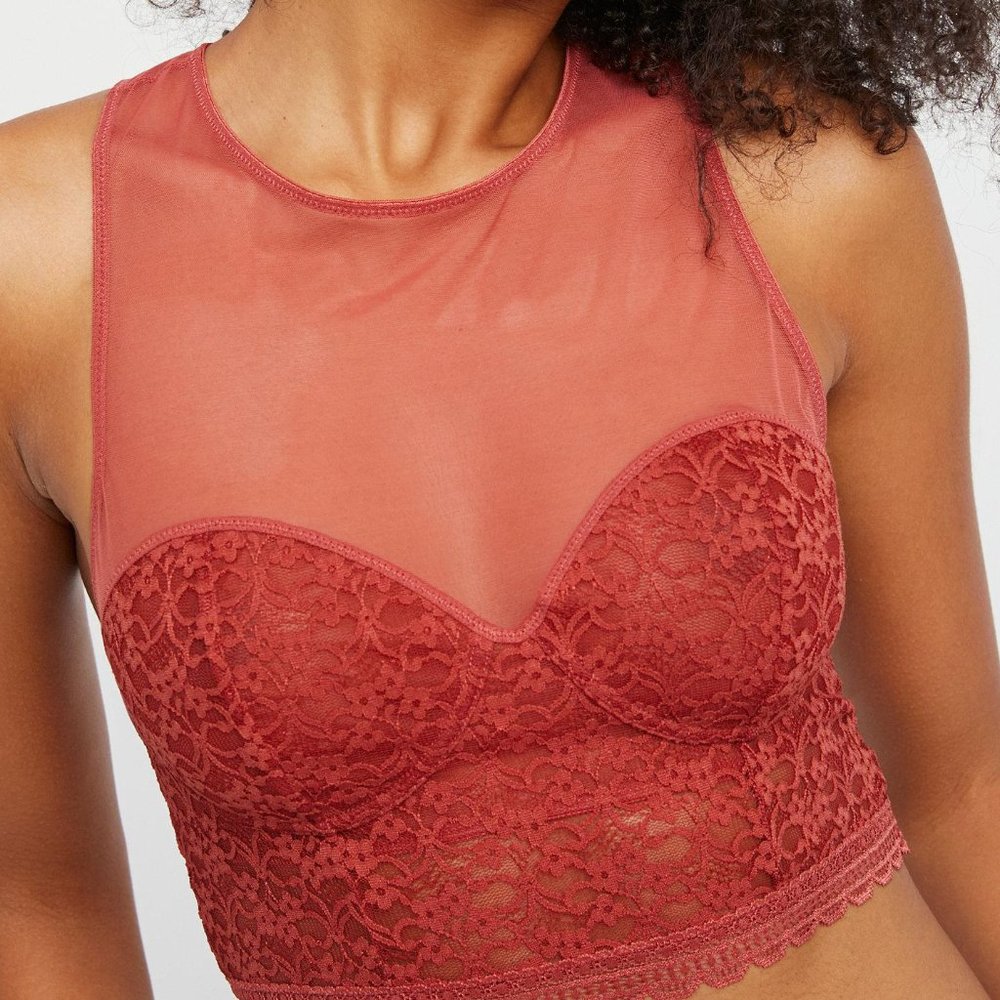 NWT Free People Stay With Me Longline Bralette